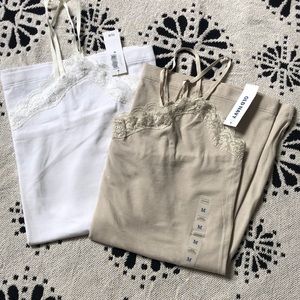 Old Navy Adjustable Lace Trim Cami Bundle Sz M